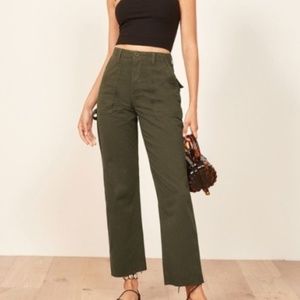 NWT Reformation High Rise Utility Twill Pant 23